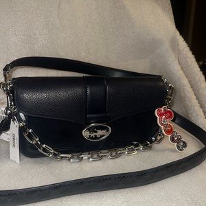 Coach Georgie in midnight navy. New. Beautiful handbag two straps